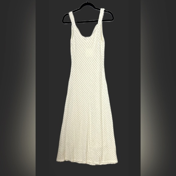 NWT Vici X Skylar Rose Cordera Textured Cowl Neck Midi Dress in Cream, Medium - Picture 9 of 15